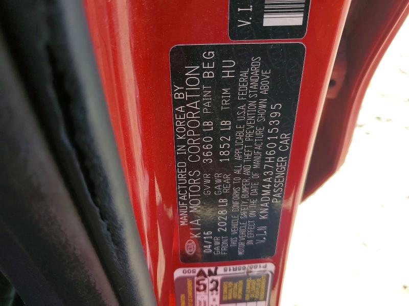 Aukcja sprzedaży 2017 Kia Rio, vin: KNADM4A37H6015395, numer aukcji: 62339176