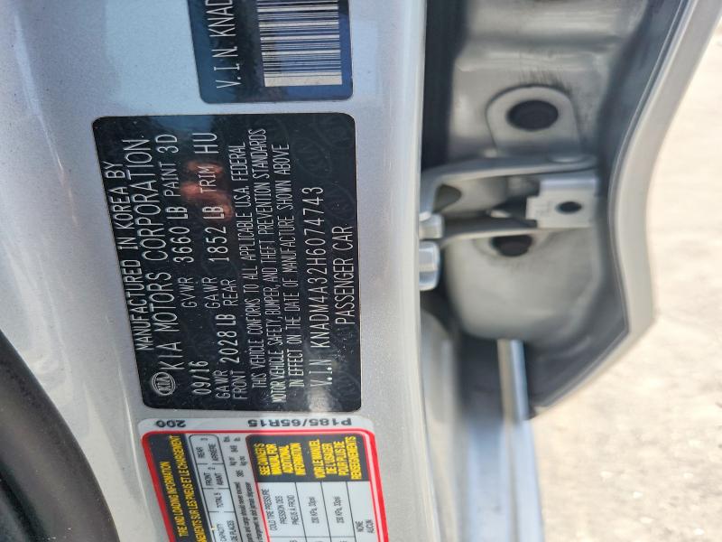 Aukcja sprzedaży 2017 Kia Rio, vin: KNADM4A32H6074743, numer aukcji: 60824296