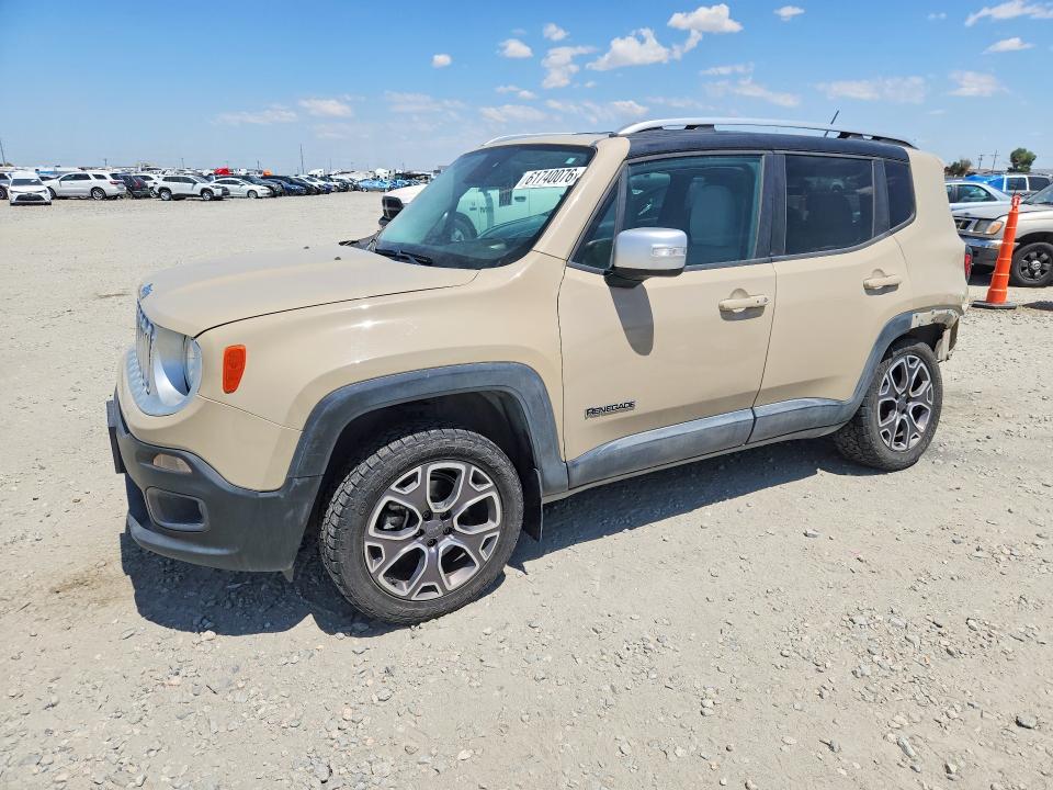 2015 Jeep Renegade მანქანა იყიდება აუქციონზე, vin: ZACCJBDT8FPB34221, აუქციონის ნომერი: 61740076
