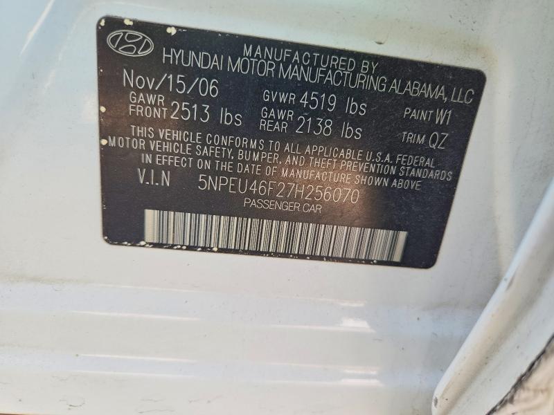 Продажа на аукционе авто 2007 Hyundai Sonata, vin: 5NPEU46F27H256070, номер лота: 60960276