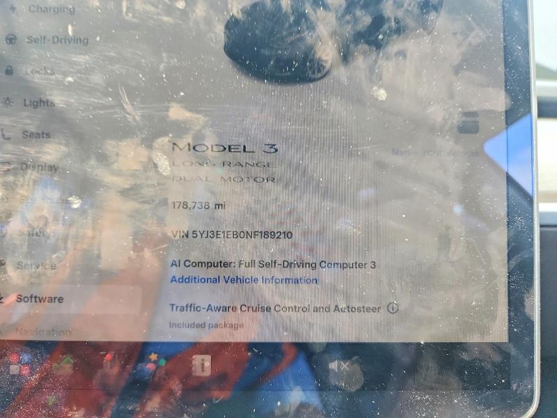 Aukcja sprzedaży 2022 Tesla Model 3, vin: 5YJ3E1EB0NF189210, numer aukcji: 62680406