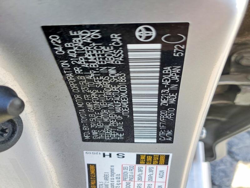 Aukcja sprzedaży 2021 Toyota Corolla, vin: JTDEAMDEXMJ001883, numer aukcji: 63323896
