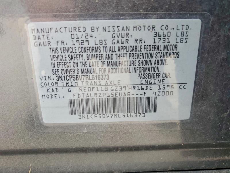 Aukcja sprzedaży 2024 Nissan Kicks, vin: 3N1CP5BV7RL516373, numer aukcji: 60271026