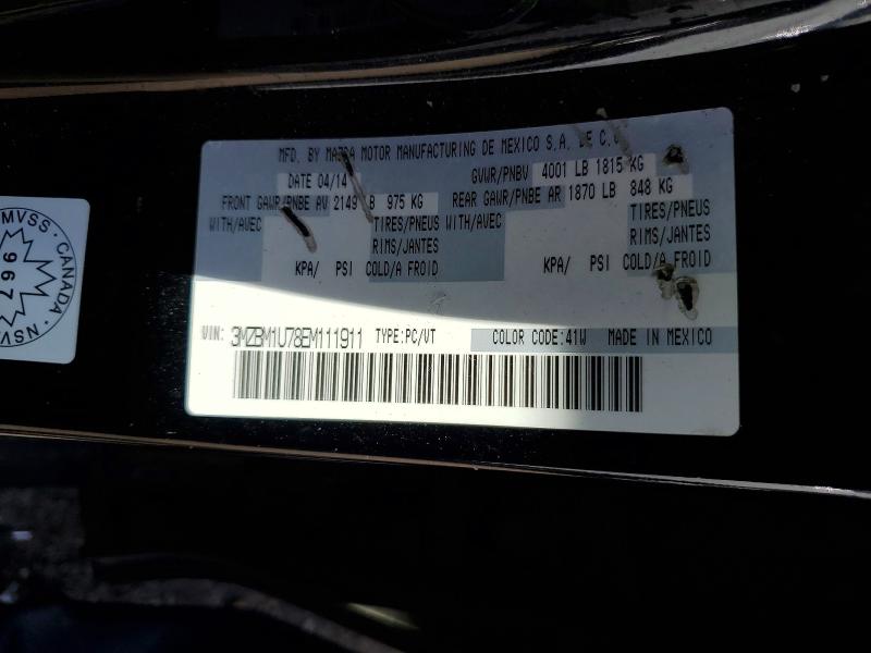 62039146 :رقم المزاد ، 3MZBM1U78EM111911 vin ، 2014 Mazda 3 مزاد بيع