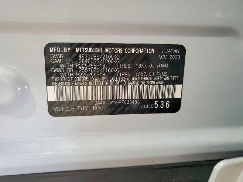 61338396 :رقم المزاد ، JA4ATWAA9RZ033488 vin ، 2024 Mitsubishi Eclipse Cross مزاد بيع