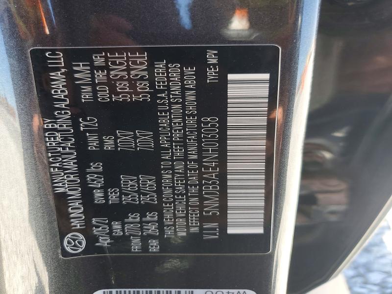 2022 Hyundai Tucson Se Awd W/blin მანქანა იყიდება აუქციონზე, vin: 5NMJB3AE4NH013058, აუქციონის ნომერი: 60464466