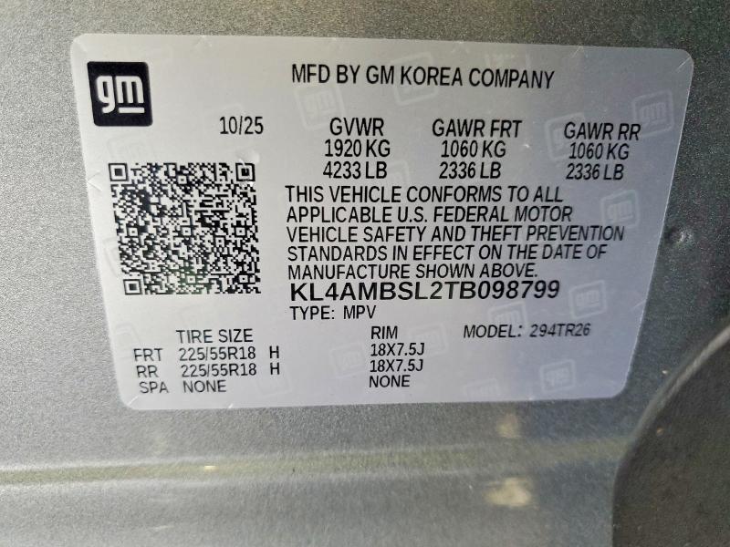 Продажа на аукционе авто 2026 Buick Encore Gx, vin: KL4AMBSL2TB098799, номер лота: 60609236