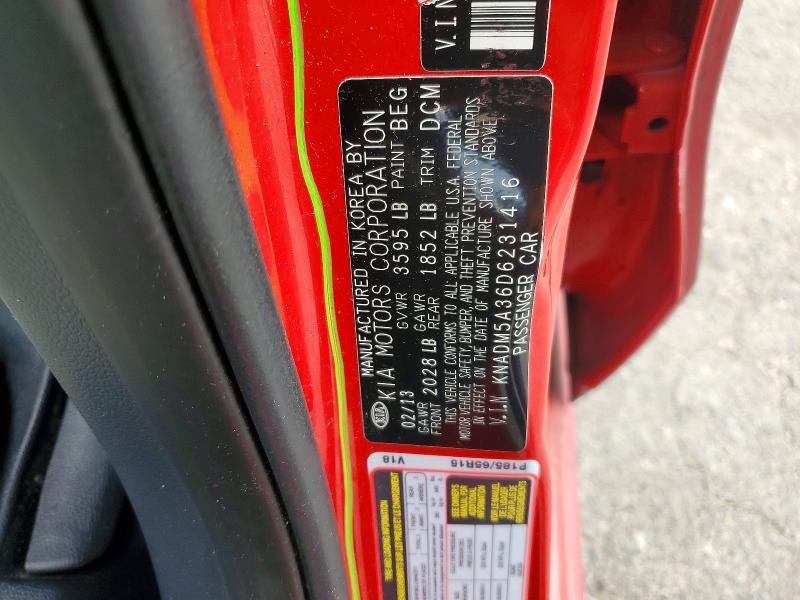 2013 Kia Rio მანქანა იყიდება აუქციონზე, vin: KNADM5A36D6231416, აუქციონის ნომერი: 62259936