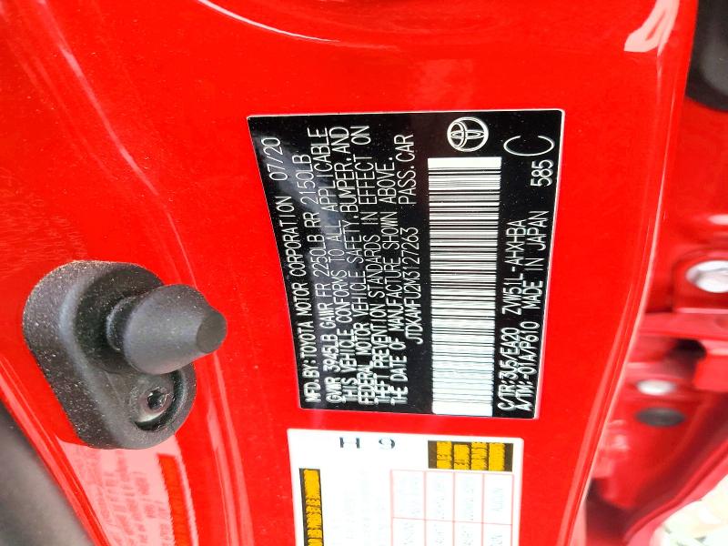 2021 Toyota Prius მანქანა იყიდება აუქციონზე, vin: JTDKAMFU2M3127263, აუქციონის ნომერი: 61203126