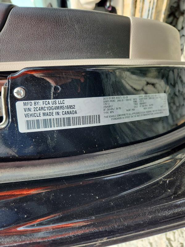 2021 Chrysler Voyager მანქანა იყიდება აუქციონზე, vin: 2C4RC1DG4MR516952, აუქციონის ნომერი: 61345946