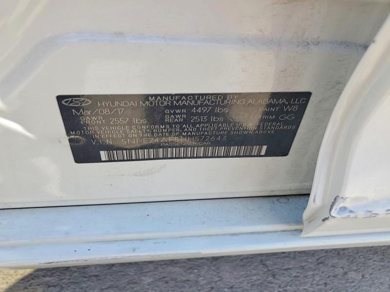 Продажа на аукционе авто 2017 Hyundai Sonata, vin: 5NPE24AF5HH572643, номер лота: 62392616