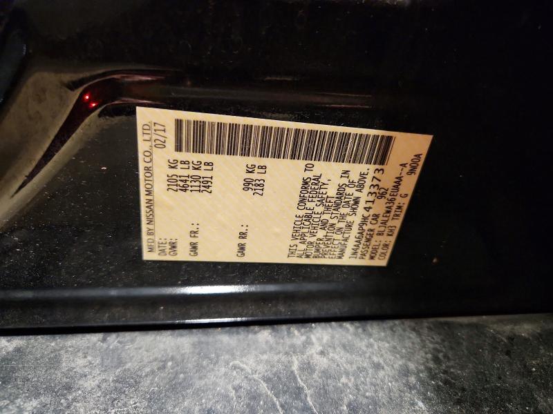 60170106 :رقم المزاد ، 1N4AA6AP9HC413373 vin ، 2017 Nissan Maxima مزاد بيع
