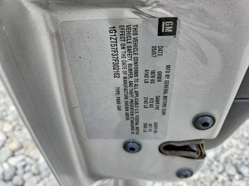 62297206 :رقم المزاد ، 1G1ZT57F37F302162 vin ، 2007 Chevrolet Malibu مزاد بيع