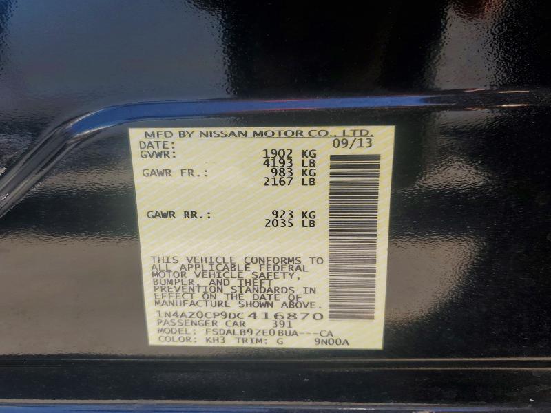2013 Nissan Leaf მანქანა იყიდება აუქციონზე, vin: 1N4AZ0CP9DC416870, აუქციონის ნომერი: 62464476