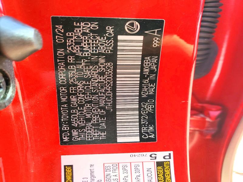 Aukcja sprzedaży 2025 Lexus Ux 300h, vin: JTHUCJDH9S2003628, numer aukcji: 61976836