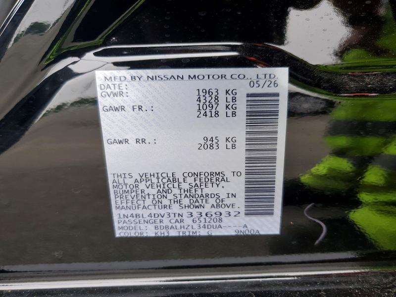 Aukcja sprzedaży 2026 Nissan Altima, vin: 1N4BL4DV3TN336932, numer aukcji: 61684416