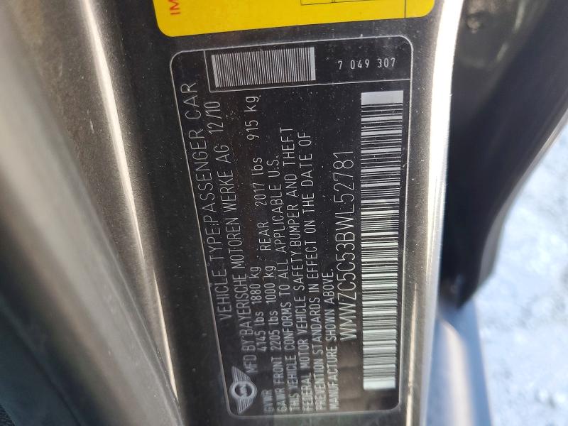 Продаж на аукціоні авто 2011 Mini Countryman, vin: WMWZC5C53BWL52781, номер лоту: 60436056