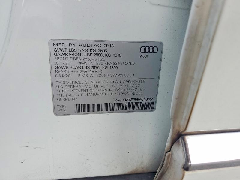Продажа на аукционе авто 2014 Audi Q5, vin: WA1CMAFP9EA040455, номер лота: 60131136