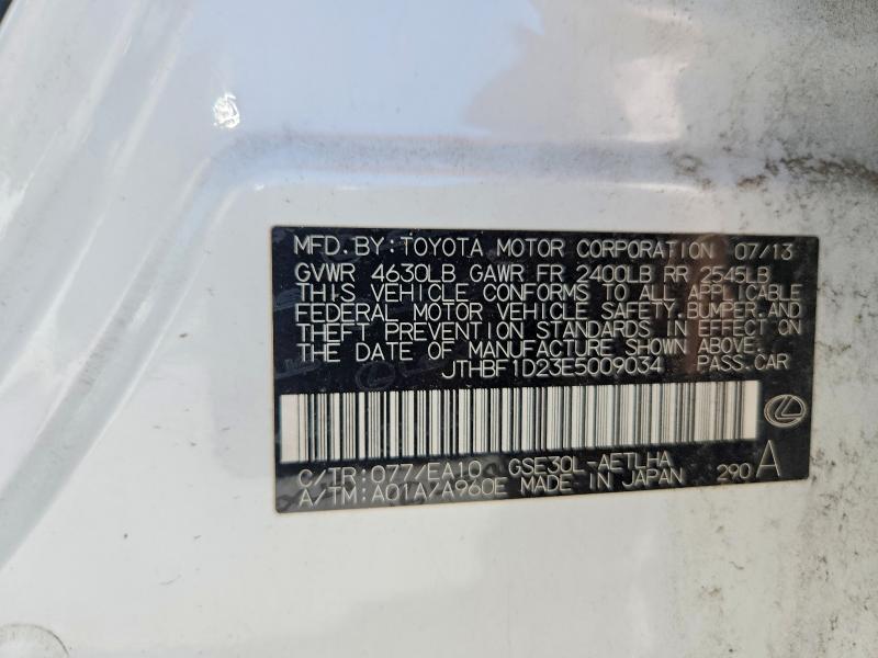 Aukcja sprzedaży 2014 Lexus Is, vin: JTHBF1D23E5009034, numer aukcji: 60296946