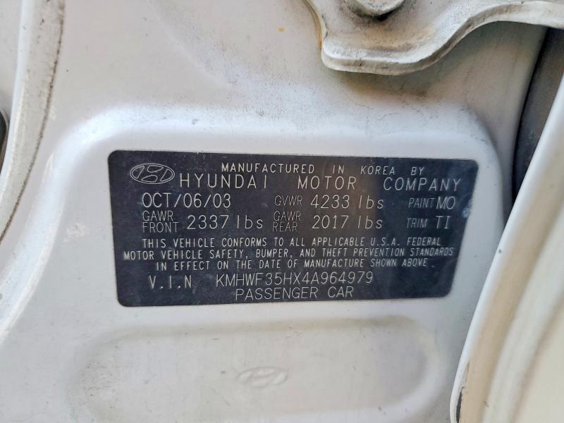 Продажа на аукционе авто 2004 Hyundai Sonata, vin: KMHWF35HX4A964979, номер лота: 60683856