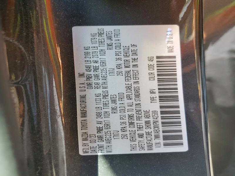 Aukcja sprzedaży 2023 Mazda Cx-50, vin: 7MMVABCMXPN142589, numer aukcji: 63046946