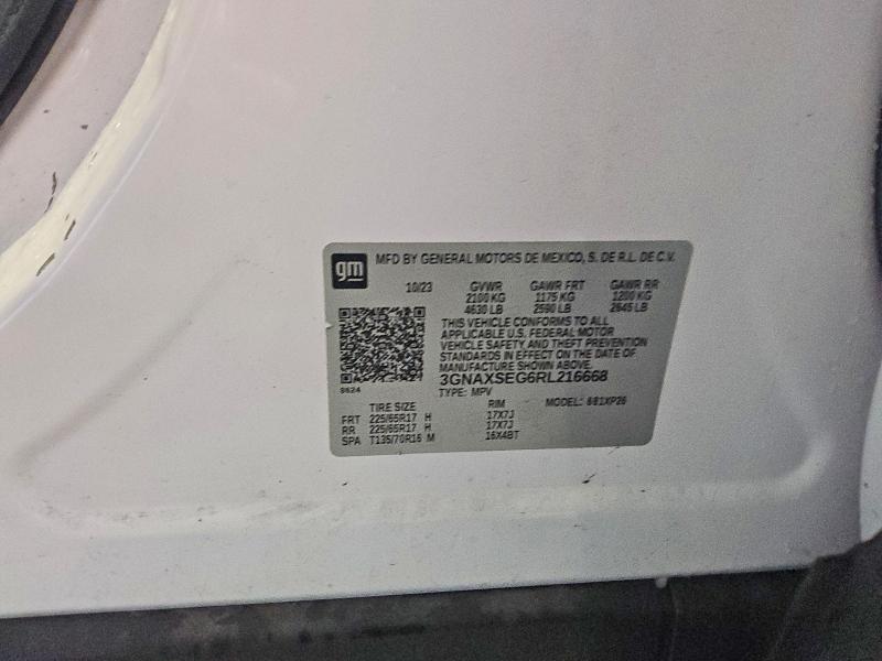 Aukcja sprzedaży 2024 Chevrolet Equinox, vin: 3GNAXSEG6RL216668, numer aukcji: 60941506