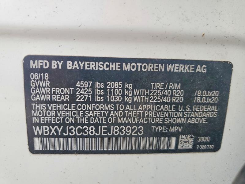 Продаж на аукціоні авто 2018 Bmw X2, vin: WBXYJ3C38JEJ83923, номер лоту: 62983486
