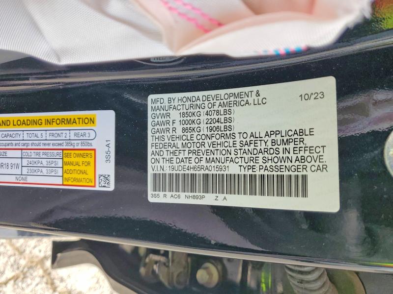 Продажа на аукционе авто 2024 Acura Integra, vin: 19UDE4H65RA015931, номер лота: 60391886