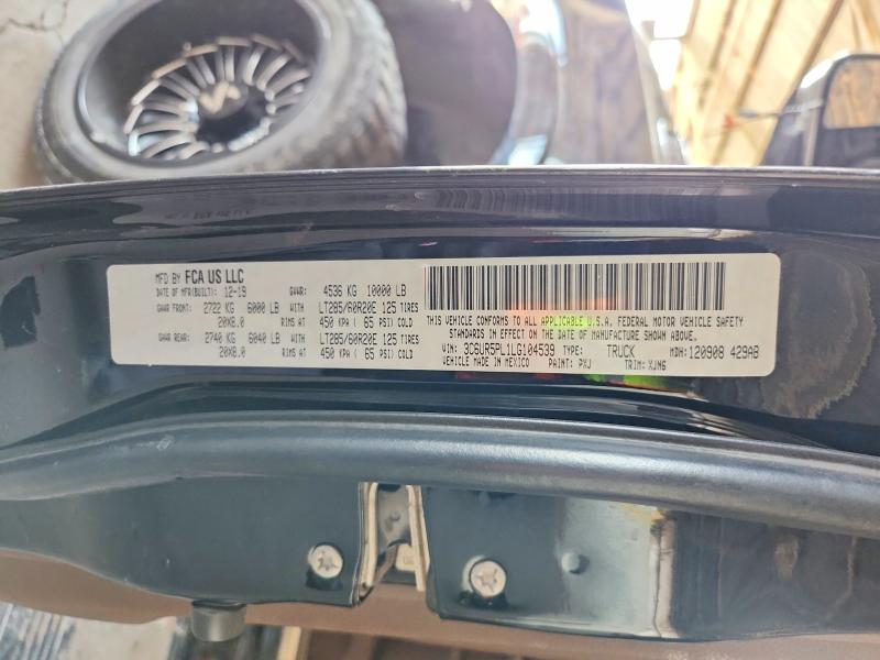 58457986 :رقم المزاد ، 3C6UR5PL1LG104539 vin ، 2020 Ram 2500 مزاد بيع