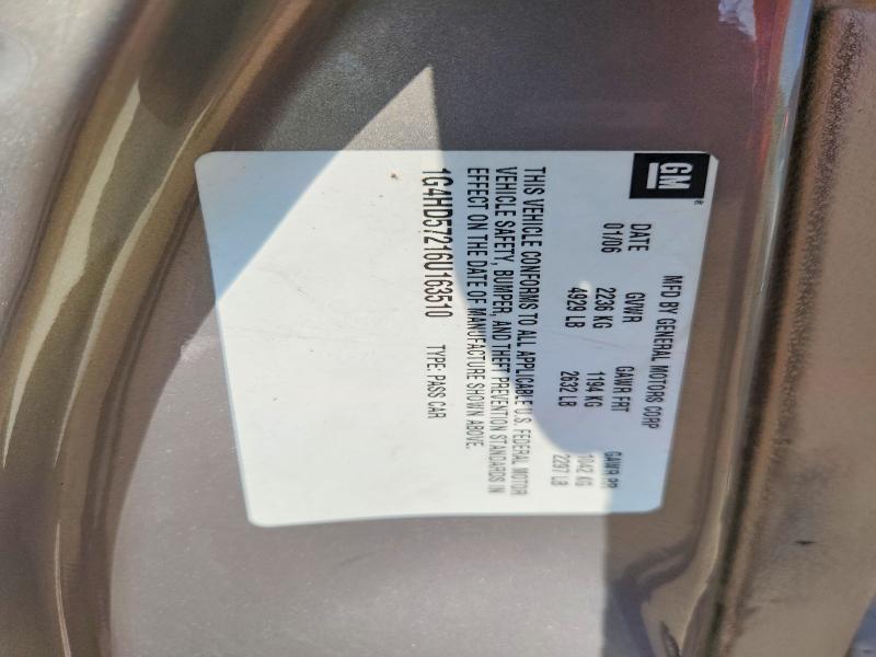 2006 Buick Lucerne მანქანა იყიდება აუქციონზე, vin: 1G4HD57216U163510, აუქციონის ნომერი: 60192556