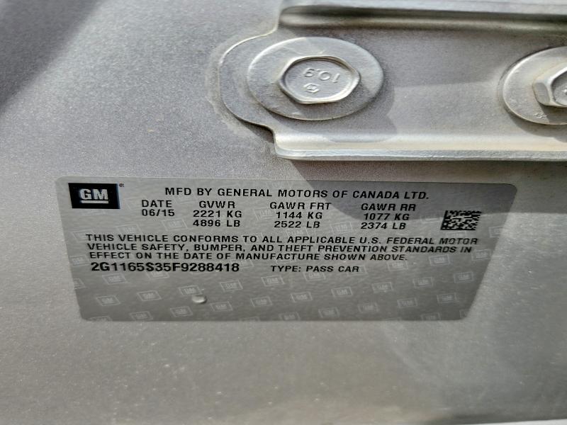 2015 Chevrolet Impala მანქანა იყიდება აუქციონზე, vin: 2G1165S35F9288418, აუქციონის ნომერი: 60240516