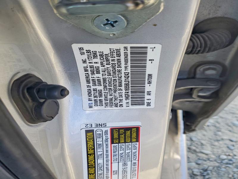 2006 Honda Civic მანქანა იყიდება აუქციონზე, vin: 1HGFA16556L014243, აუქციონის ნომერი: 61433636