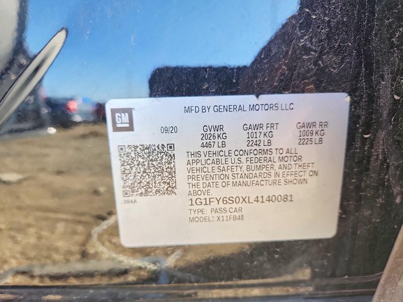 Продаж на аукціоні авто 2020 Chevrolet Bolt Ev, vin: 1G1FY6S0XL4140081, номер лоту: 61754636