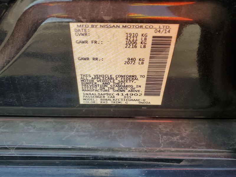 59668456 :رقم المزاد ، 1N4AL3AP9EC414902 vin ، 2014 Nissan Altima مزاد بيع