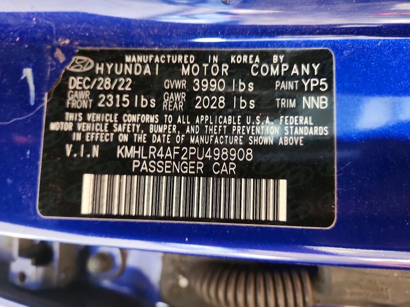 63131486 :رقم المزاد ، KMHLR4AF2PU498908 vin ، 2023 Hyundai Elantra مزاد بيع