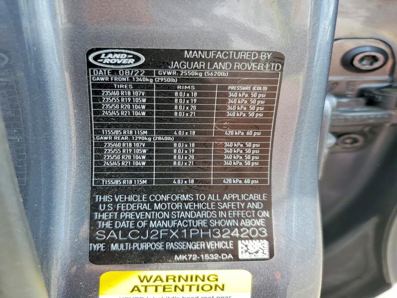 63299896 :رقم المزاد ، SALCJ2FX1PH324203 vin ، 2023 Land Rover Discovery Sport مزاد بيع