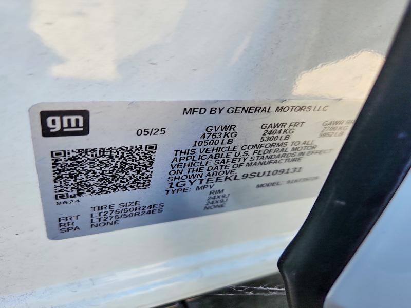 62798696 :رقم المزاد ، 1GYTEEKL9SU109131 vin ، 2025 Cadillac Escalade Iq مزاد بيع
