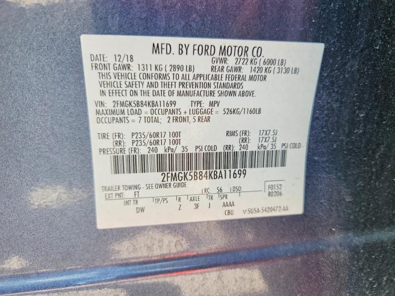 Продажа на аукционе авто 2019 Ford Flex, vin: 2FMGK5B84KBA11699, номер лота: 61090716