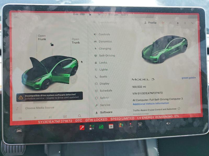 Продажа на аукционе авто 2022 Tesla Model 3, vin: 5YJ3E1EA7NF371672, номер лота: 61478196