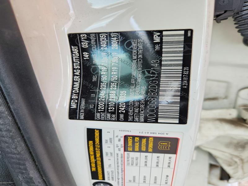 2013 Mercedes-benz Glk მანქანა იყიდება აუქციონზე, vin: WDCGG8JB2DG117143, აუქციონის ნომერი: 62444516
