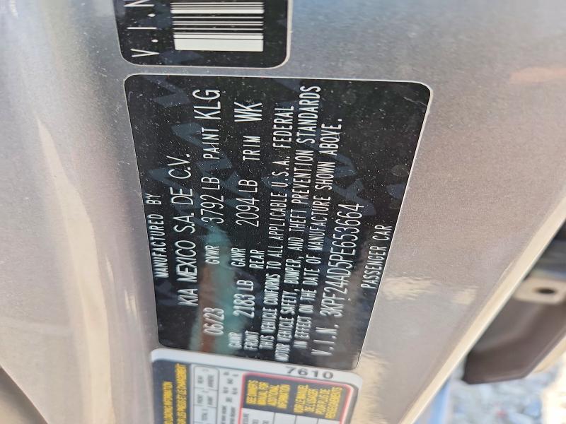 59728496 :رقم المزاد ، 3KPF24AD5PE653664 vin ، 2023 Kia Forte مزاد بيع