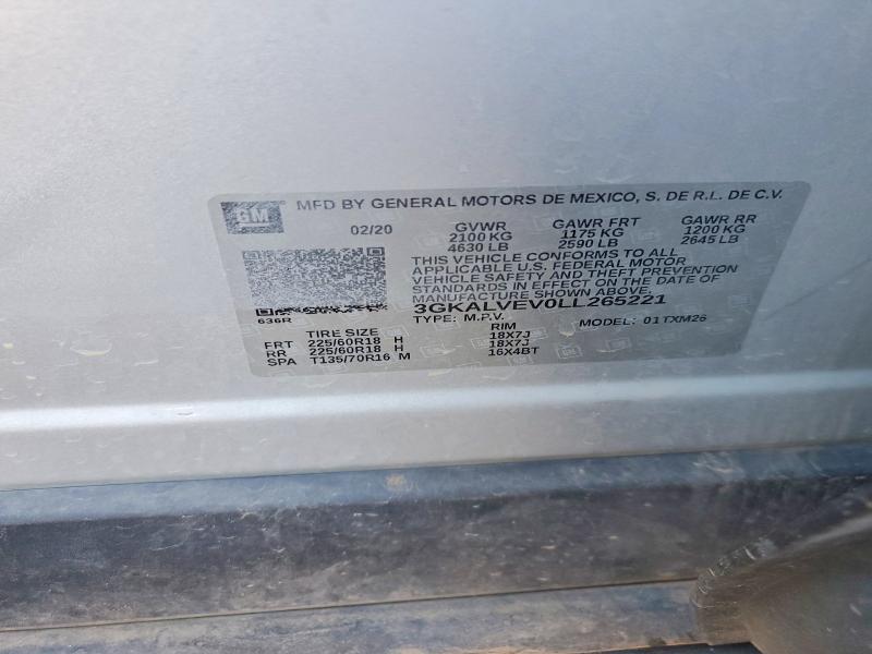 Продажа на аукционе авто 2020 Gmc Terrain, vin: 3GKALVEV0LL265221, номер лота: 60896616