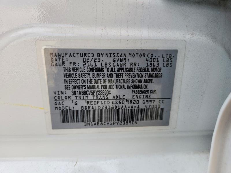 61320596 :رقم المزاد ، 3N1AB8CV5PY238904 vin ، 2023 Nissan Sentra Sv مزاد بيع