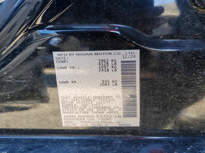 Aukcja sprzedaży 2025 Nissan Altima, vin: 1N4BL4DV6SN350256, numer aukcji: 60619896
