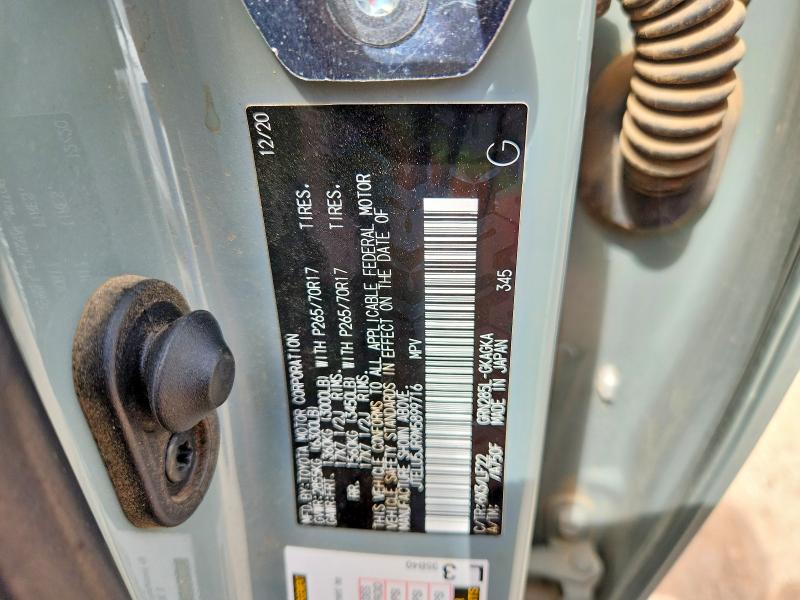 2021 Toyota 4runner მანქანა იყიდება აუქციონზე, vin: JTELU5JR9M5899716, აუქციონის ნომერი: 60665096