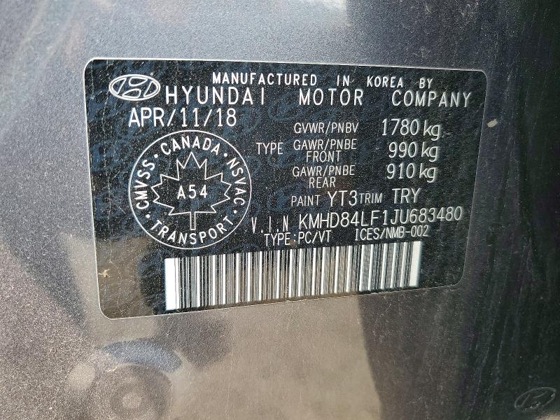 Aukcja sprzedaży 2018 Hyundai Elantra, vin: KMHD84LF1JU683480, numer aukcji: 61379716