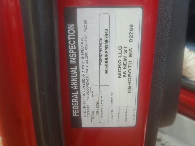 55005696 :رقم المزاد ، 3AKJHHDRXMSMF7643 vin ، 2021 Freightliner Cascadia 126 مزاد بيع