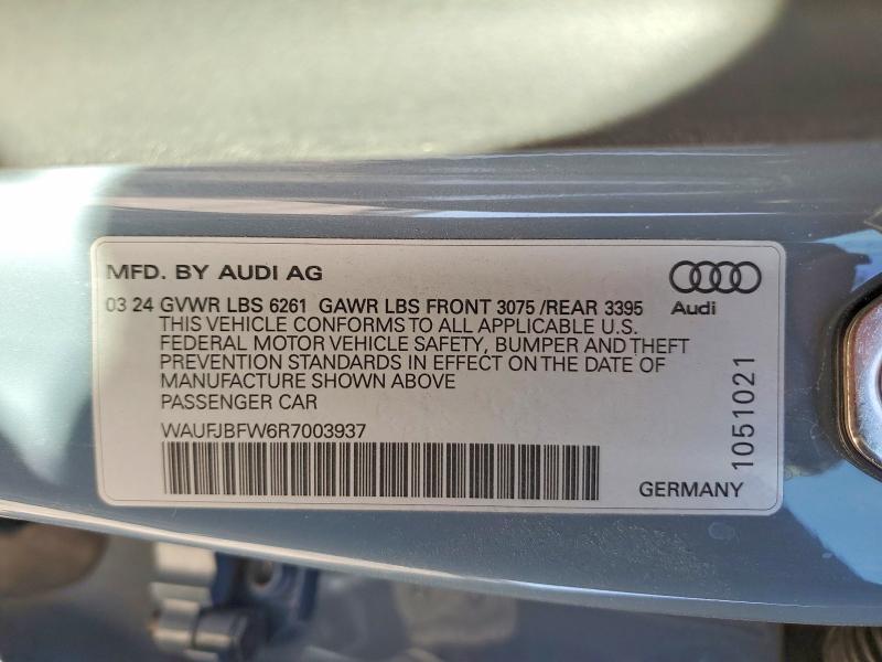 Aukcja sprzedaży 2024 Audi E-tron Gt, vin: WAUFJBFW6R7003937, numer aukcji: 59216456
