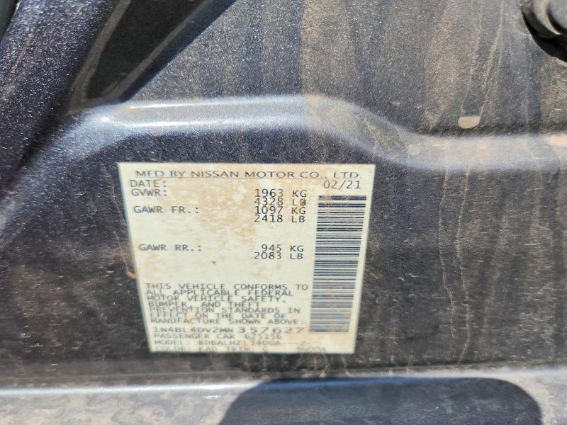 Продажа на аукционе авто 2021 Nissan Altima, vin: 1N4BL4DV2MN357627, номер лота: 62695516