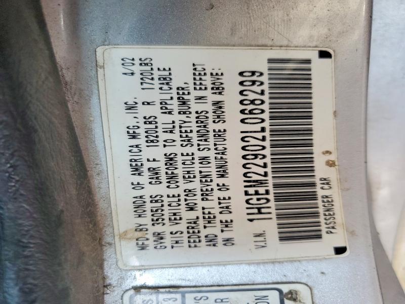 Продаж на аукціоні авто 2002 Honda Civic, vin: 1HGEM22902L068299, номер лоту: 60564796